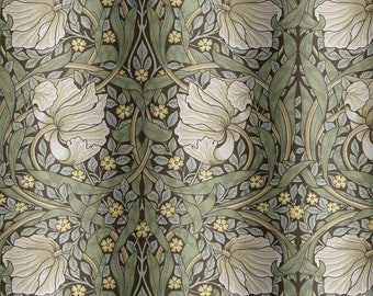 William Morris Pimpernel Fabric by the Yard - Pattern Fabric for Home Projects, Clothing, Upholstery, Curtains - by Green Planet Print