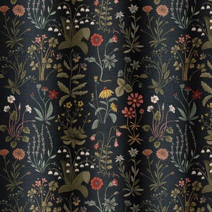 Millefleurs Windmill Road Fabric by the Yard - Pattern Fabric for Home Projects, Clothing, Upholstery, Curtains - by Green Planet Print