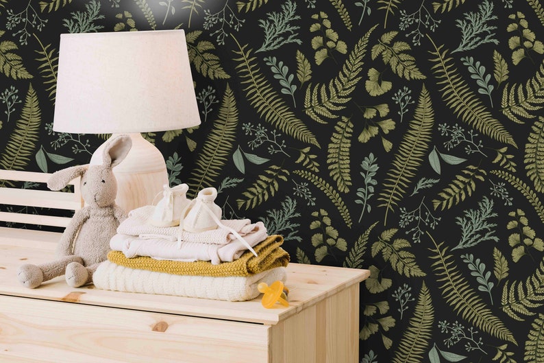 Removable Self Adhesive and Prepasted Wallpaper Greenery on Etsy