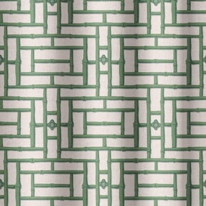Bamboo Trellis Fabric by the Yard - Pattern Fabric for Home Projects, Clothing, Upholstery, Curtains - by Green Planet Print