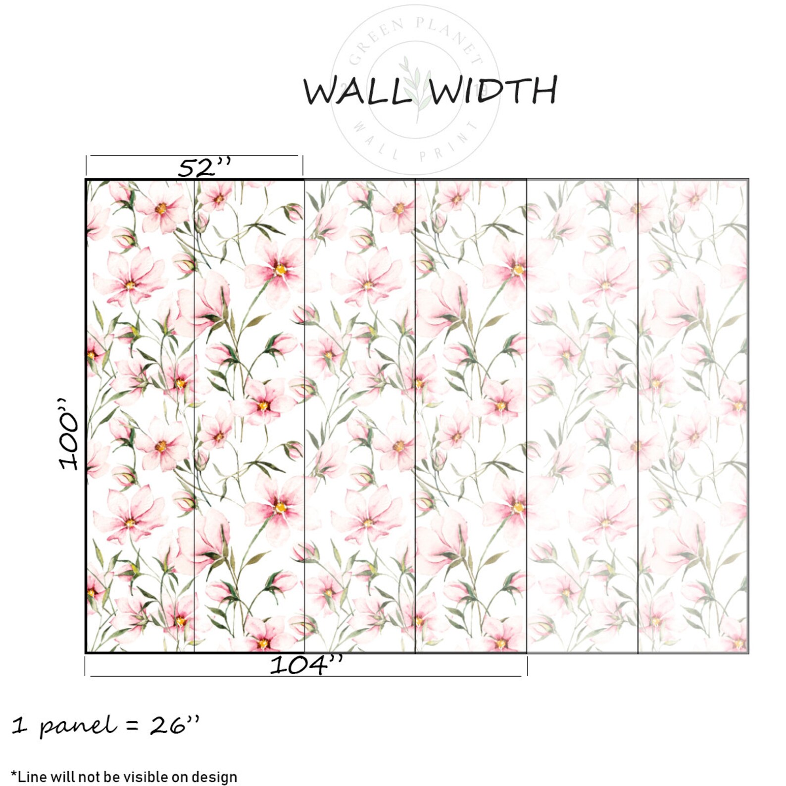 Pink Floral Wallpaper Removable Vinyl Wallpaper Self | Etsy