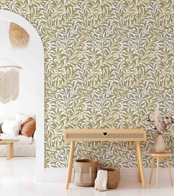 Peel Stick Wallpaper William Morris Willow Bough Pattern Light