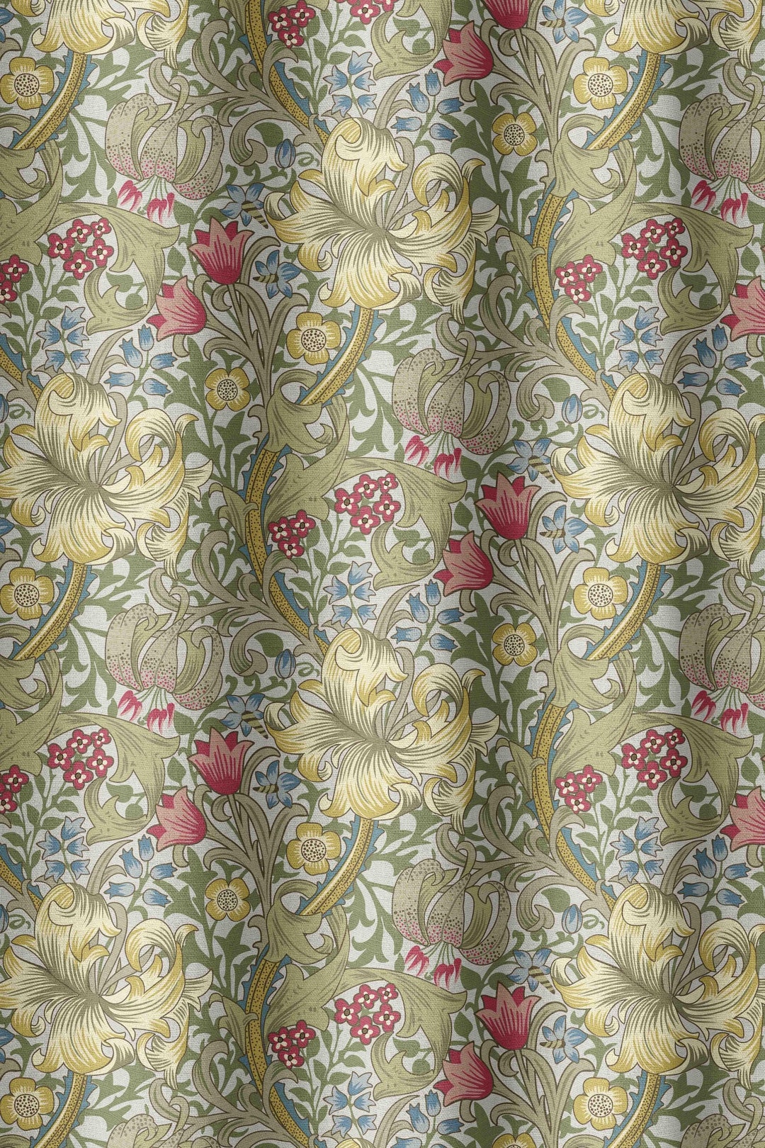William Morris Golden Lily Fabric by the Yard - Pattern Fabric for Home ...