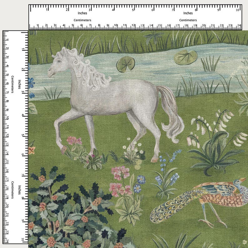 William Morris Owl and Willow Fabric by the Yard - Pattern Fabric for Home Projects, Clothing, Upholstery, Curtains - by Green Planet Print image 2