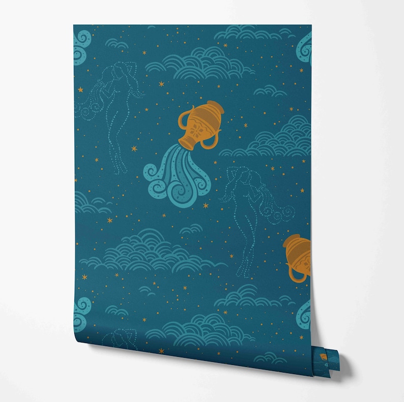 Buy Aquarius Wallcovering Fabric Peel & Stick Wallpaper Removable Pre