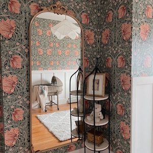 Peel & Stick Wallpaper William Morris Pimpernel Pattern Removable Pre-pasted Wallcovering Floral Wall Mural by Green Planet Home Décor image 8