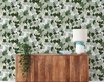 Peel & Stick Wallpaper - Leaf Vine Pattern - Removable Pre-pasted - Unpasted Wallcovering - Nature Wall Murals by Green Planet Home Décor