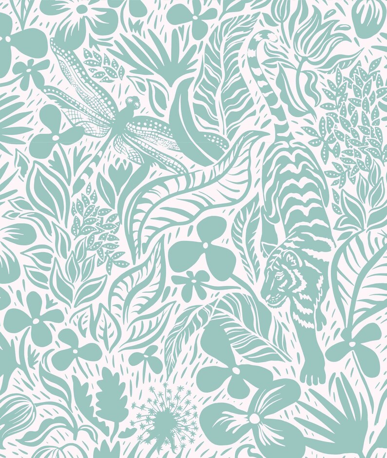 Papel pintado autoadhesivo Viva Oasis - Revestimiento mural preencolado y sin encolar - Mural de pared removible con temática floral y animal de GP imagen 3