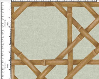 Cane Weave Bamboo Fabric by the Yard - Pattern Fabric for Home Projects, Clothing, Upholstery, Curtains - by Green Planet Print