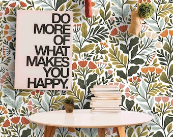 Carta da parati rimovibile Peel & Stick - Motivo floreale del mese di maggio - Rivestimento murale autoadesivo - Materiali preincollati - Non incollati di GP