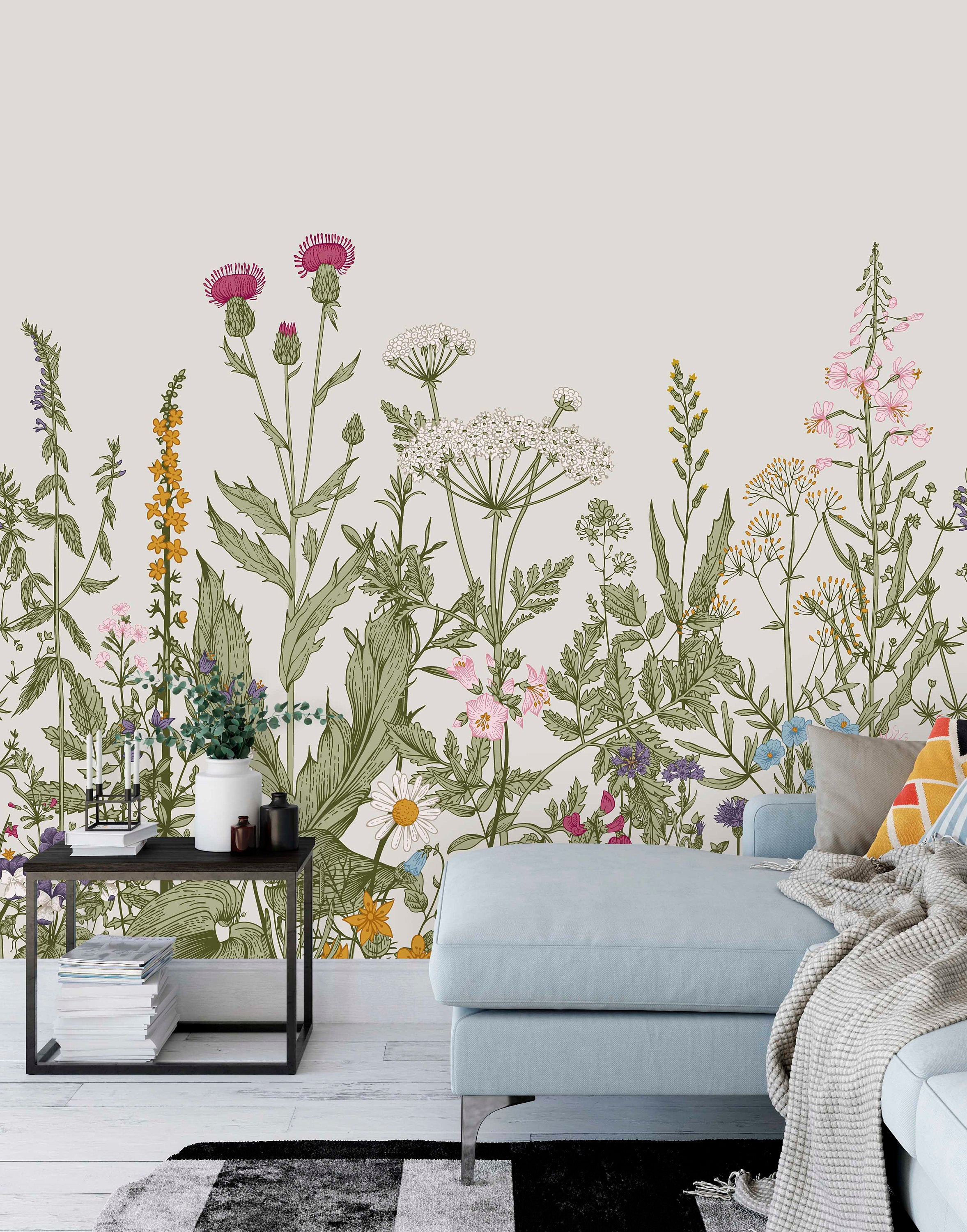 Wallpaper Wall Décor Elegant Floral Wall Cling Artistic Peel and Stick