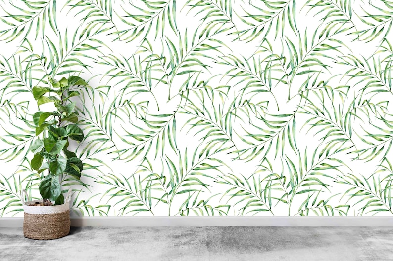 Greenery Wall Covering Removable Self Adhesive Fabric Peel Etsy