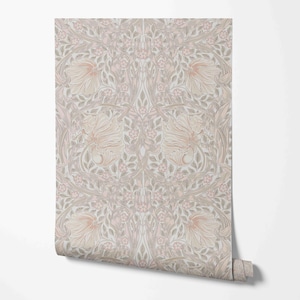 Peel & Stick Wallpaper - William Morris Pimpernel Pattern - Removable Pre-pasted Wallcovering - Floral Wall Mural by Green Planet Home Décor