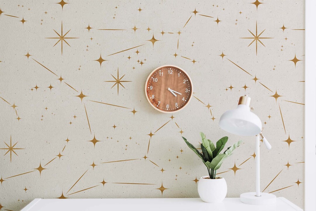 Constellation Wall Mural Starry Night Removable Peel & Stick Etsy