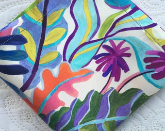 Foulard Carré Vintage Liberty En Soie 100% - Motif Géométrique Multicolore - Fabriqué En Italie - Bon état