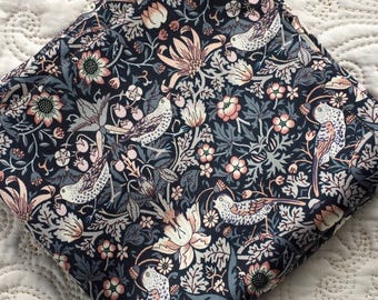 Liberty London Silk Pocket Square in William Morris Strawberry Thief - Love Liberty Cornwall - Wedding Accessory