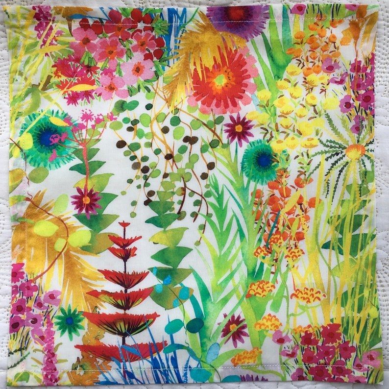 Liberty London Tana Lawn Luxury Handkerchief Tresco Love Liberty Cornwall Gift image 2