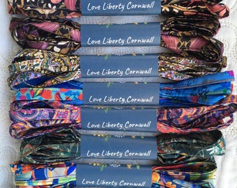 Liberty London Silk Shoelaces - dress up your Dr Martens, Converse, sports shoes & boots with these fabulous hand made strong silk bootlaces