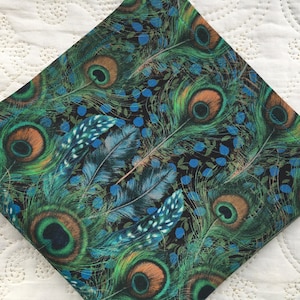 Liberty London Silk Pocket Square in Peacock Manor - Love Liberty Cornwall - Wedding Accessory