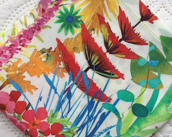 Liberty London Tana Lawn Luxury Handkerchief Hanky - Tresco  - Love Liberty Cornwall -  The Gift That Fits In A Greetings Card!