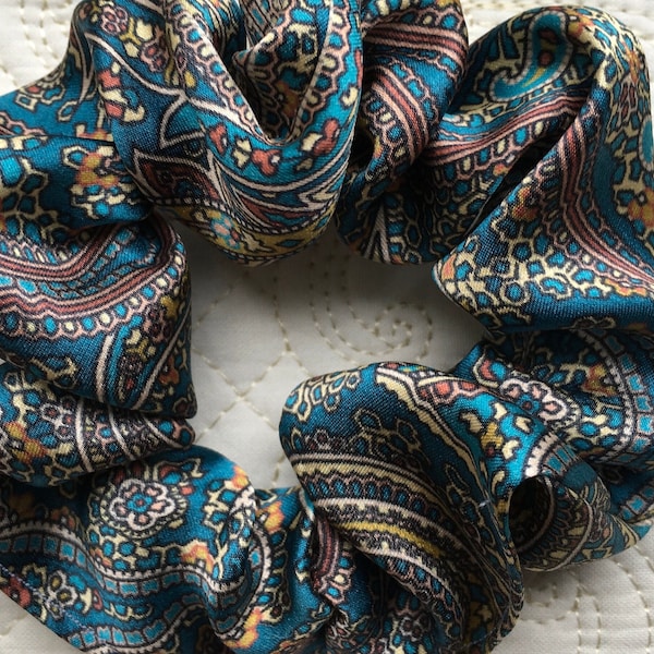 Liberty of London Silk Hair Scrunchy in Paisley Park 100% Silk