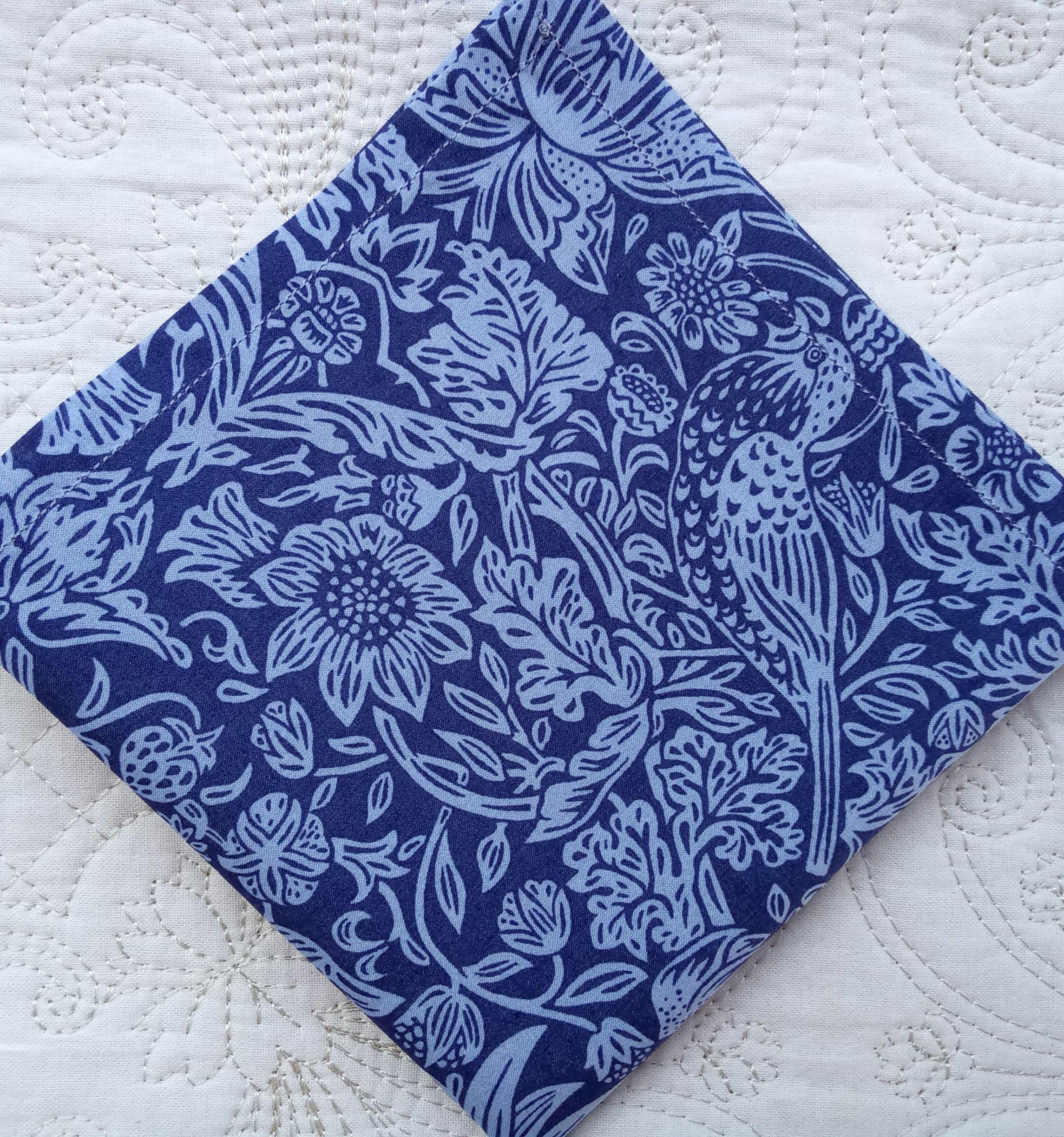 Liberty London Organic Tana Lawn Handkerchief Hanky - William Morris Strawberry Thief  - Love Liberty Cornwall