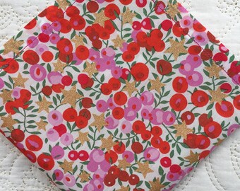 Liberty London Tana Lawn Handkerchief Hanky- Wiltshire Stars - Love Liberty Cornwall -  The Gift That Fits In A Greetings Card!
