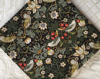 Liberty London Strawberry Thief Pocket Square: William Morris Tana Lawn