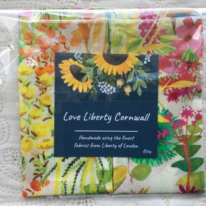 Liberty London Tana Lawn Luxury Handkerchief Tresco Love Liberty Cornwall Gift image 5