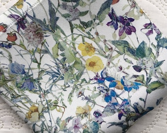 Liberty of London Pure Silk Handkerchief in Wildflowers  - Love Liberty Cornwall - The Gift That Fits In A Greetings Card!