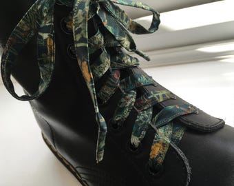 Liberty London Silk Shoelaces in Wild Flowers - dress up your Dr Martens, Converse, sports shoes & boots - festivals, parties, celebrations!