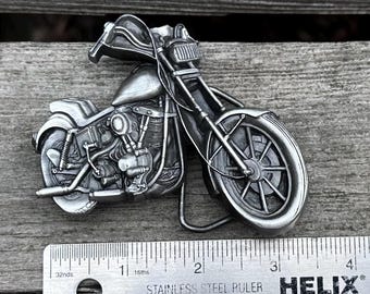 Motorcycle Chopper Belt Buckle Bergamot Brass Works 1979, USA 1.75”  062675089