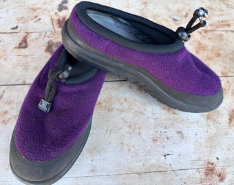 Size 38 purple early 90s Jibs Polartec winter slip-on shoes