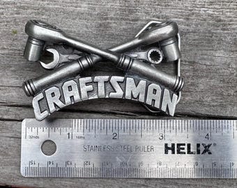 Pewter Craftsman 1.75” belt buckle  Gap 1993  062675089