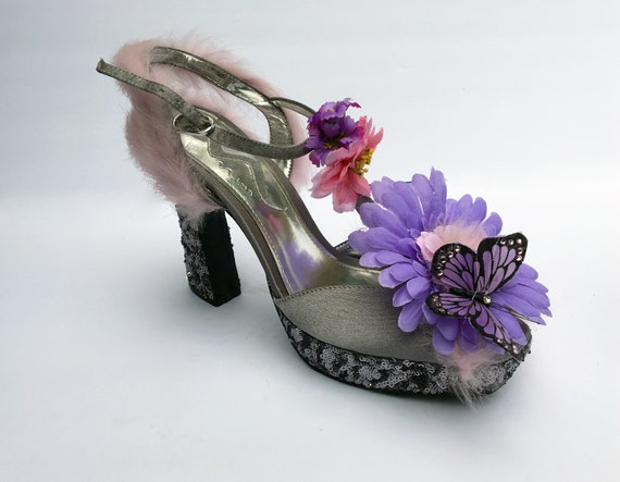 purple heels size 10