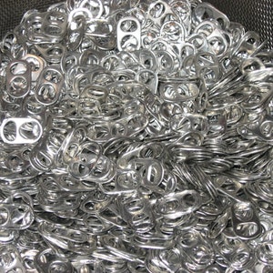 200 Aluminium Soda Pop Can Ring Pulls Beer Pull Tabs Great For Craft Projects Clean & Washed