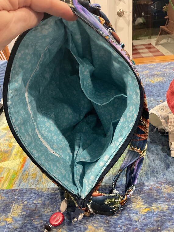 Unique Fantastical Dragon 7 Zipper Cross Body or Shoulder Strap