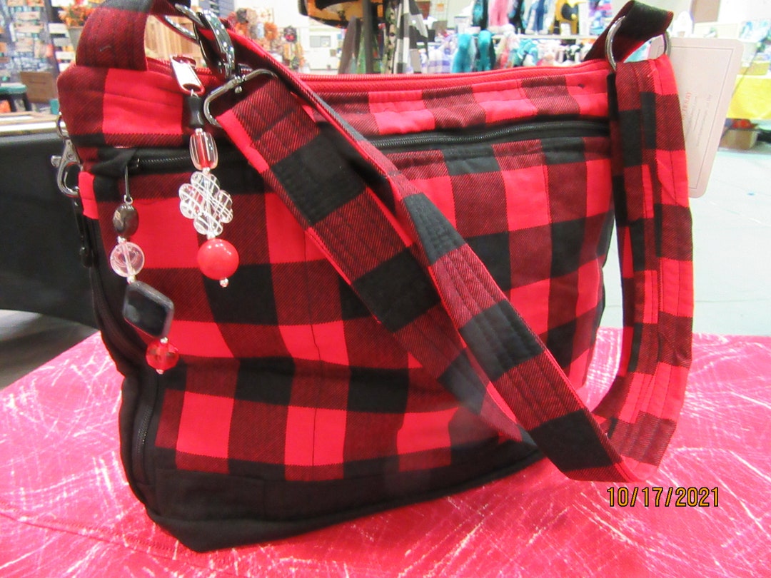 Wonderful Buffalo Plaid Crossbody or Shoulder Adjustable Strap Fabric