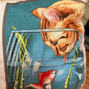 Sac à main à bandoulière ou bandoulière réglable Silly Wonderful Cats en tissu 100 % fait main