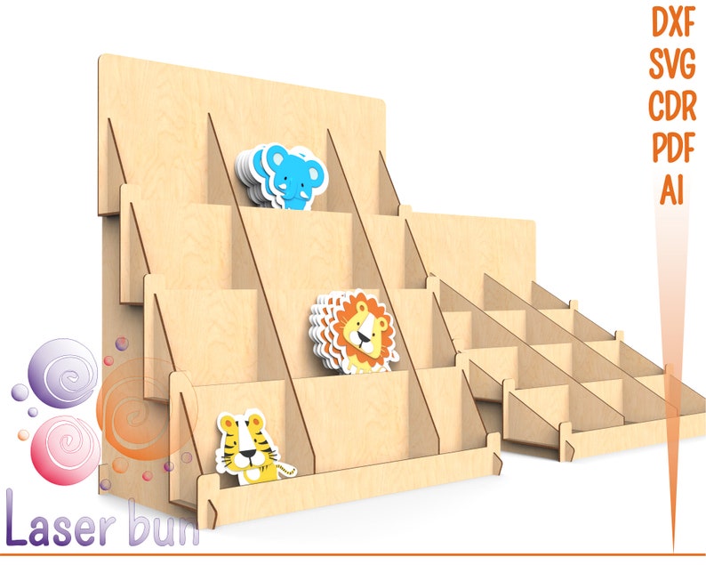 Retail countertop display stand for sticker card craft fair Etsy