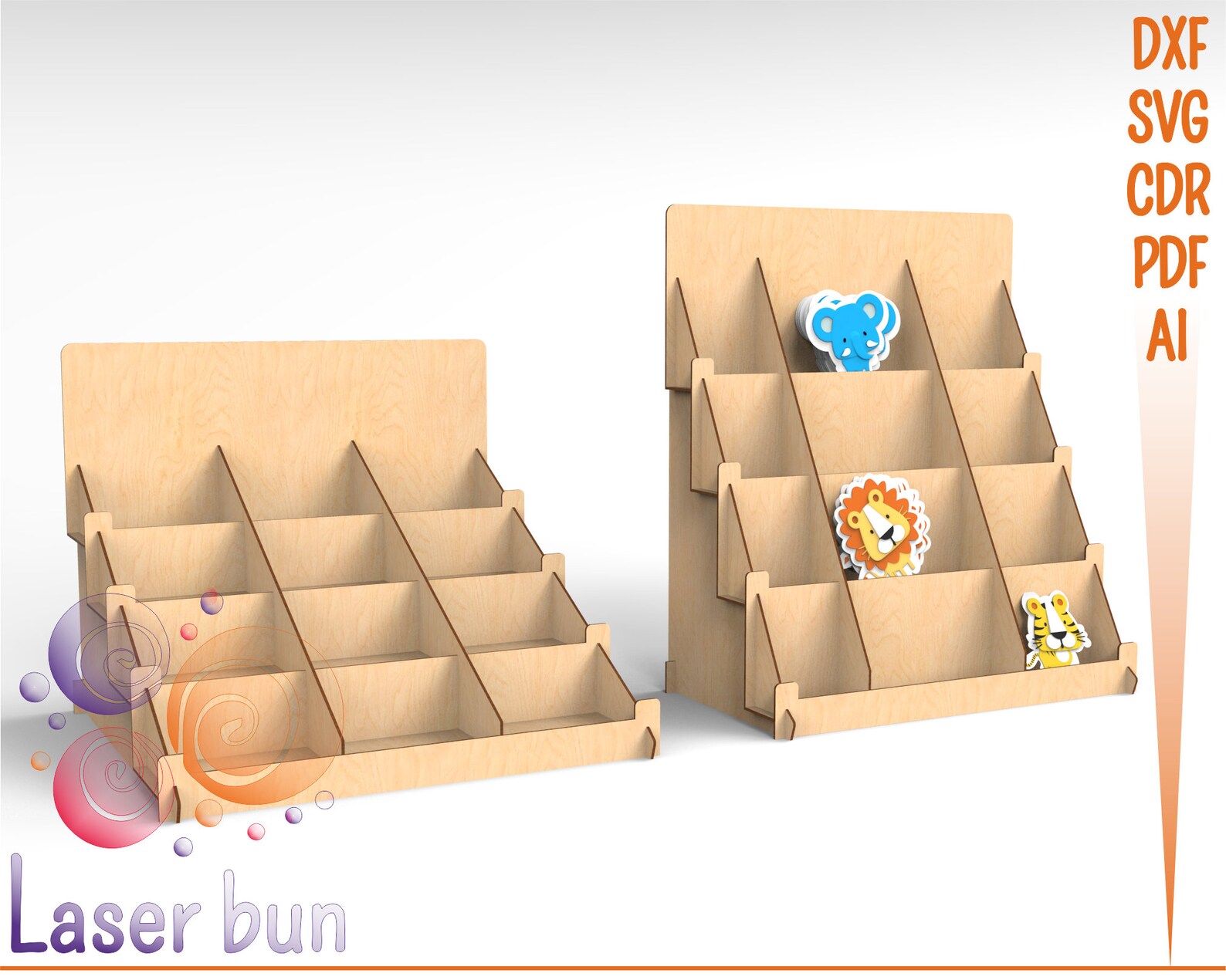 Retail countertop display stand for sticker card craft fair Etsy