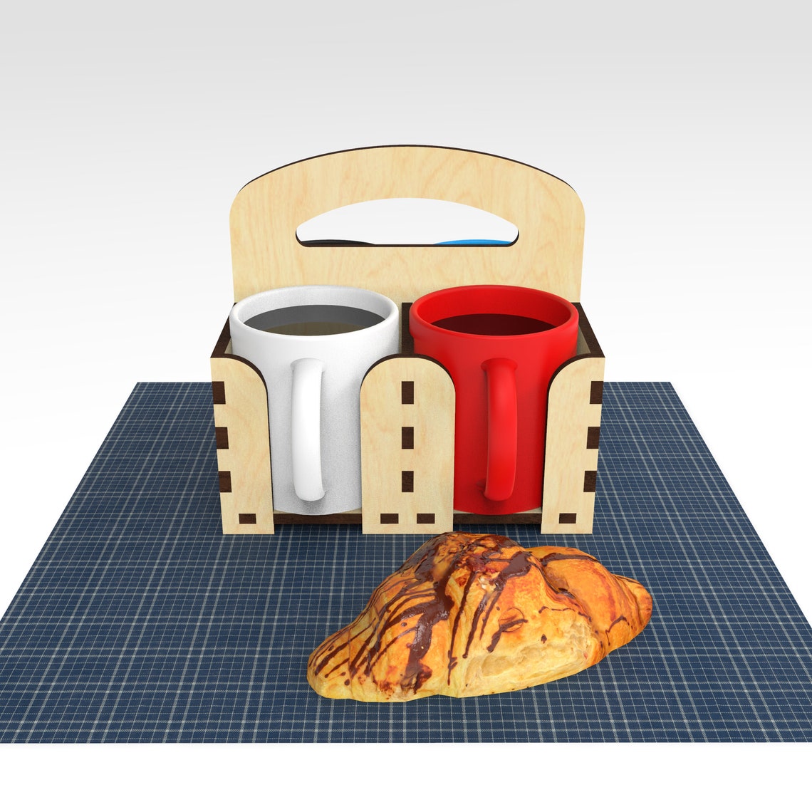 Lasercut files Coffee Mug Cup Carrier Tabletop Mug Holder Etsy