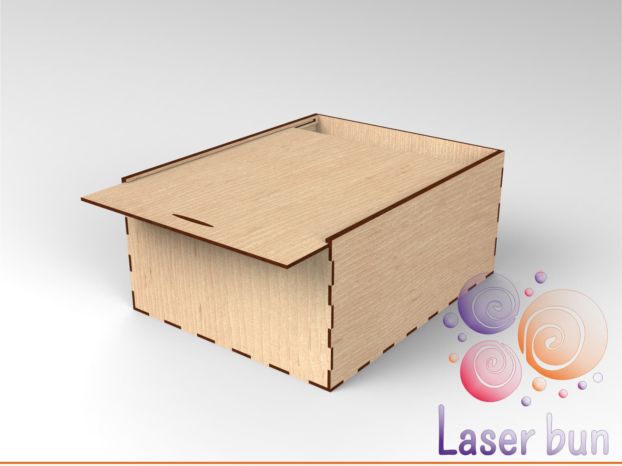 Slide Laser Cut Box. Vector CNC DXF Files for Laser Cutting Etsy