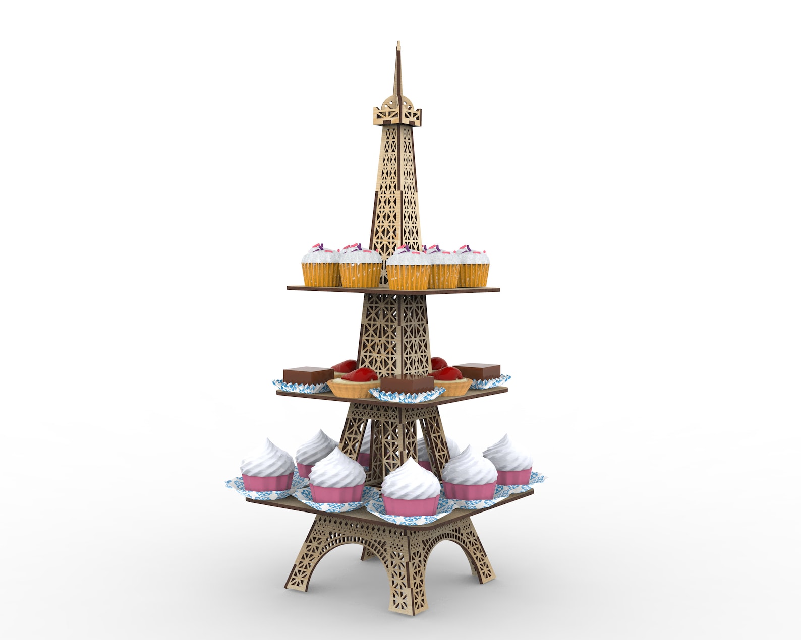 Laser files Cupcake Stand Eiffel Tower Dessert Tower Treat Etsy