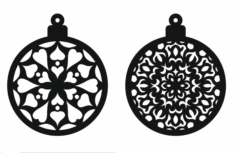 Laser files 12 large Christmas ornaments Christmas decor and  Etsy