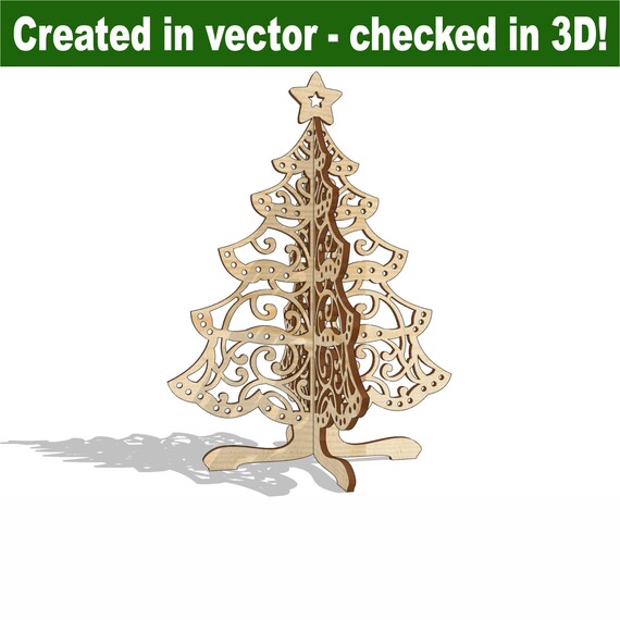 Download Ai Cdr Dxf Svg Laser Cut Plywood Tree Digital Template Dxf Drawing Files Christmas Table Wooden 3d Tree Set Vector Cnc Svg Cut Files Paper Party Kids Craft Supplies Tools