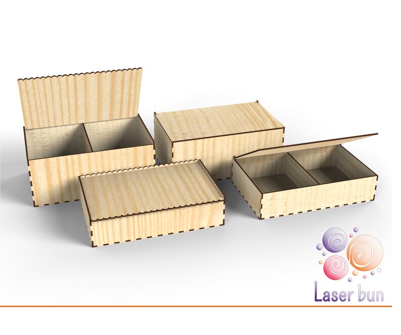 Simple box laser cutting files. Laser cut wood box files. Etsy