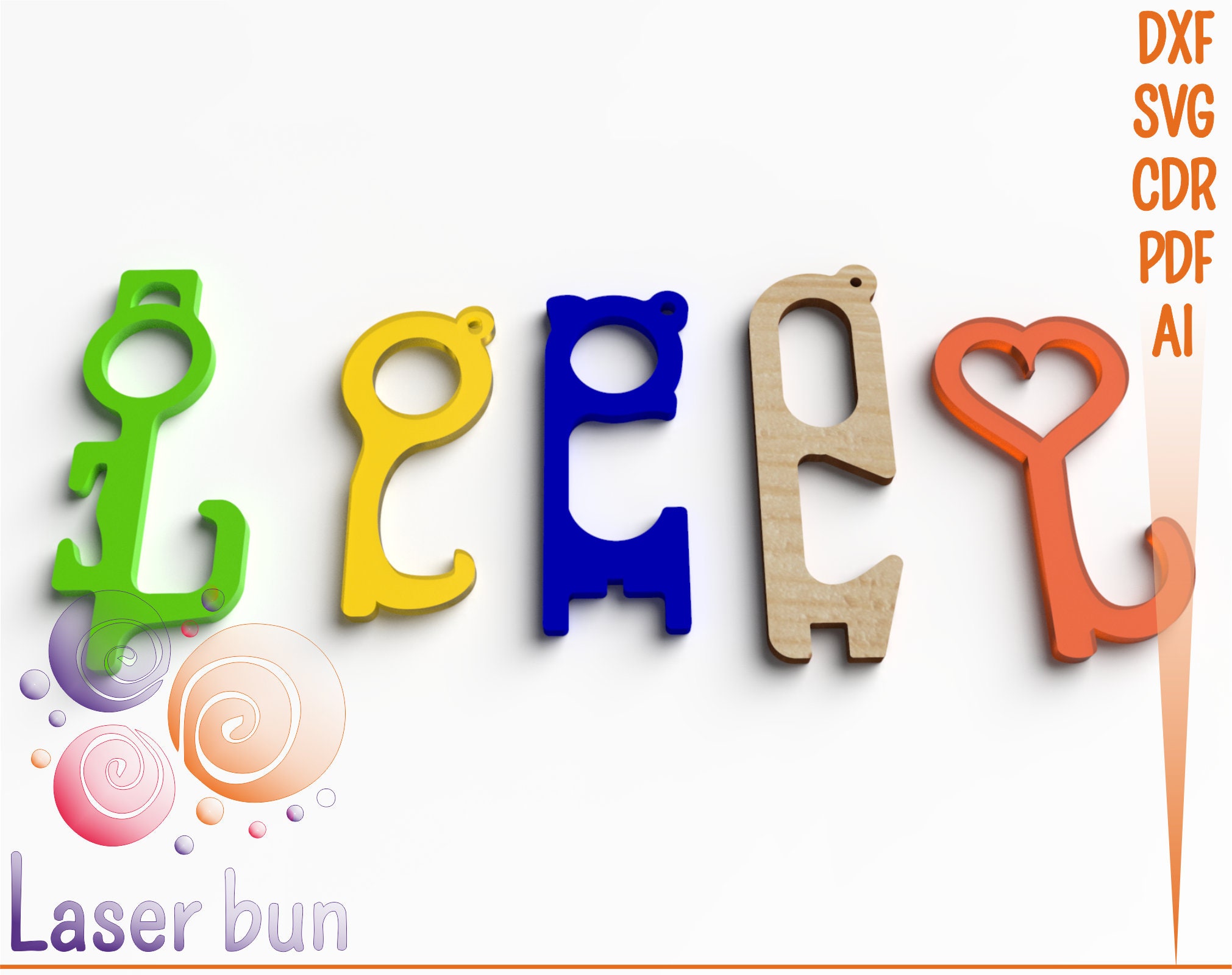 Download Svg Dxf Files Touch Free Door Opener Button Pusher Hygiene Etsy