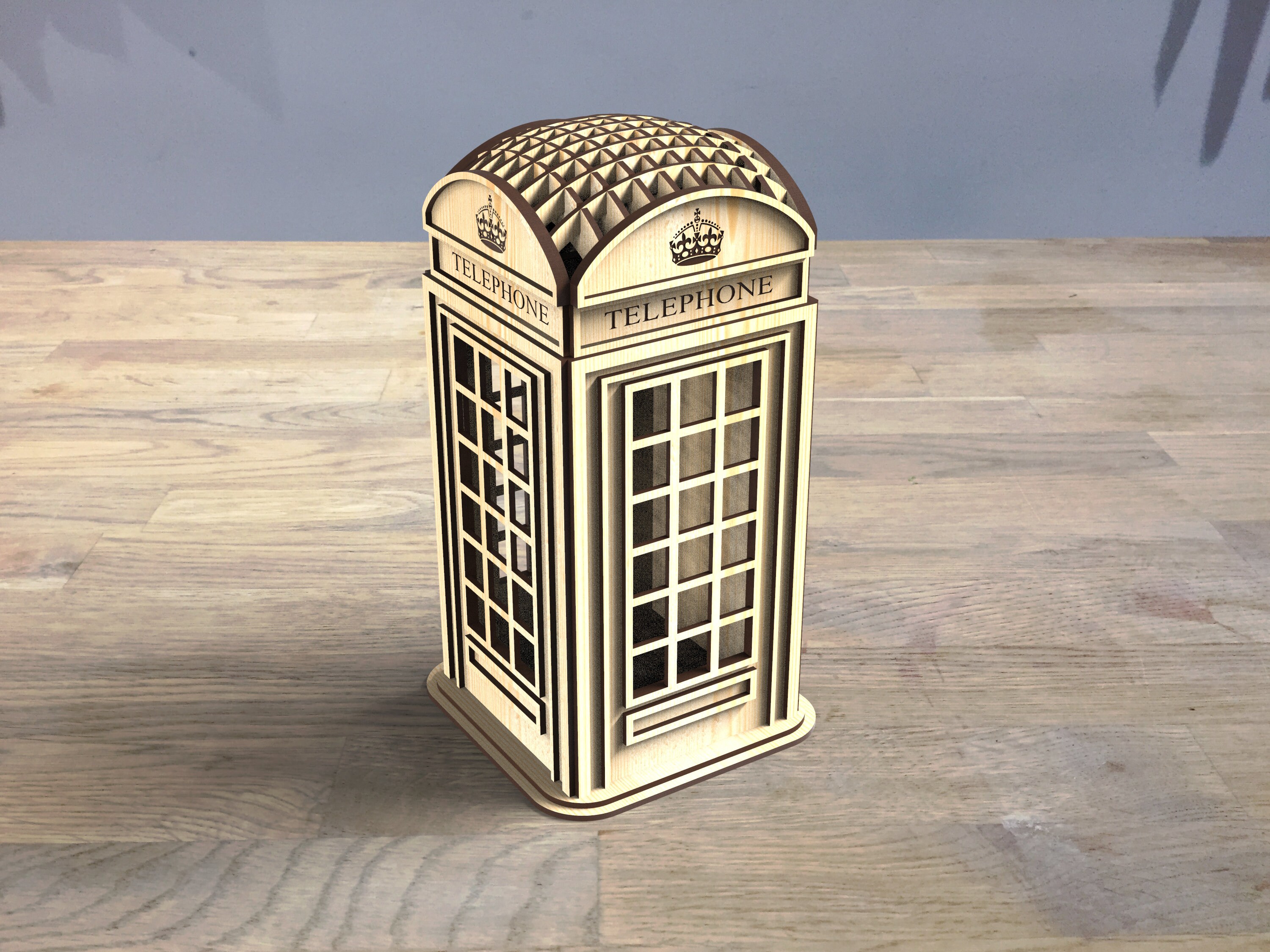 Laser cut files London Phone Booth Gift. DXF files for laser. Etsy