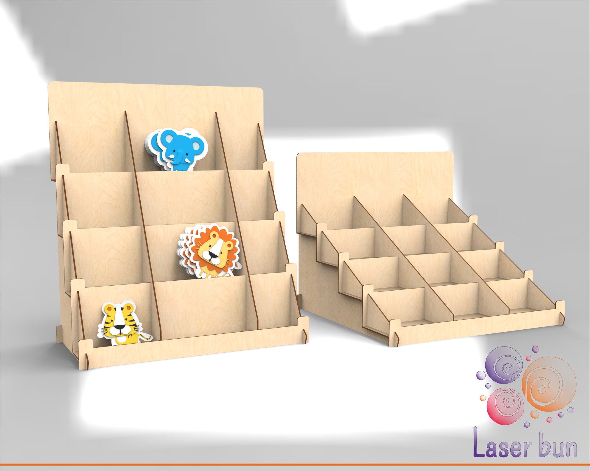 Display stand shelf vector laser cut craft show fair sticker Etsy